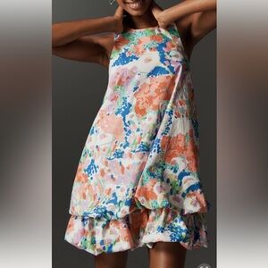 Anthropologie Multicolor Floral Mini Dress